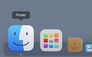 Screenshot Finder icon highlighted in the Dock on macOS.